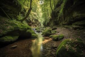 schimmel niet wasserschaden durch rohrbruch im keller. ai gegenereerd foto