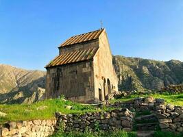 zorats kerk is gelegen Aan jeghegis dorp in vayoten dzor provincie foto