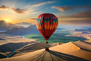 heet lucht ballon met een mooi visie generatief ai foto