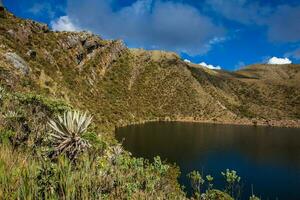 mooi landschap van Colombiaanse andean bergen tonen paramo type vegetatie in de afdeling van cundinamarca foto