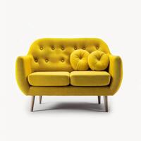 modern sofa geïsoleerd. illustratie ai generatief foto