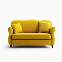 modern sofa geïsoleerd. illustratie ai generatief foto