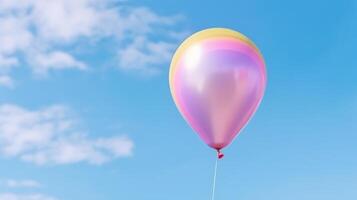 kleurrijk regenboog lucht ballonnen. illustratie ai generatief foto