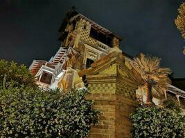 coppederen ongebruikelijk stijl architectuur wijk in roma gebouwen Bij nacht kunst nouveau vrijheid foto