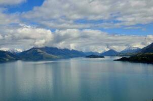 meer wakatipu, dichtbij glenorchie, zuiden eiland, nieuw Zeeland foto