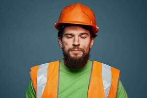 arbeider Mens bouw ingenieur uniform veiligheid bijgesneden visie foto