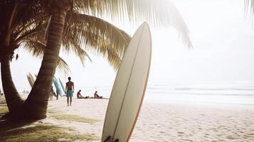 surfen bord achtergrond. illustratie ai generatief foto