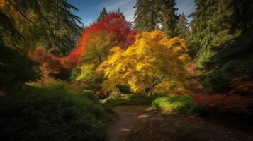 herfst natuurlijk achtergrond. illustratie ai generatief foto