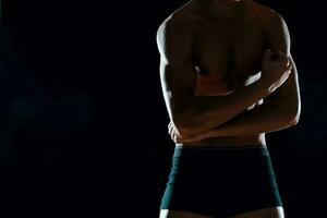 bodybuilder training spier huis Sportschool foto
