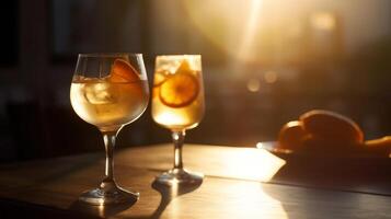 zomer alcohol cocktails. illustratie ai generatief foto