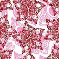 naadloos bordeaux en roze patroon van abstract decoratief elementen Aan een wit achtergrond, textuur, ontwerp foto