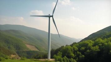wind turbine macht generator illustratie ai generatief foto