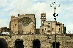 een panoramisch visie van Rome in Italië foto