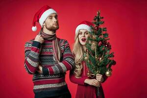 jong paar Kerstmis decoraties decoratie vakantie samen romance foto