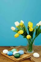tulpen Pasen eieren vakantie decoratie voorjaar christen foto