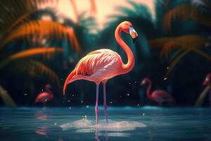 flamingo vogel . ai gegenereerd foto