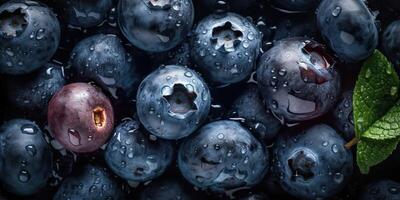 ai gegenereerd. ai generatief. macro schot patroon achtergrond fruit BES bosbes gezond vitamine. grafisch kunst foto