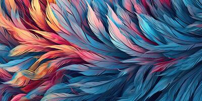 ai gegenereerd. ai generatief. foto realistisch illustratie van blauw zacht veren. patroon achtergrond structuur romantisch knus uitstraling. grafisch kunst