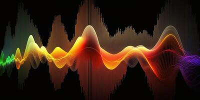 ai gegenereerd. ai generatief. muziek- audio volume spectrum grafiek. ook kan worden gebruikt voor voorraad afzet forex analyses. grafisch kunst foto