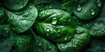ai gegenereerd. ai generatief. foto realistisch reeks bundel van groen eco gezond spinazie kruiden. kan worden gebruikt Leuk vinden patroon achtergrond of grafisch decoratie. grafisch kunst