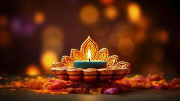 gelukkig diwali achtergrond. illustratie ai generatief foto