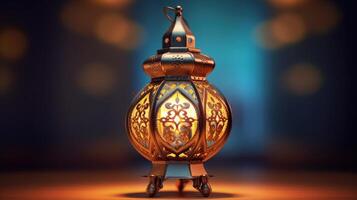 sier- Arabisch lantaarn illustratie ai generatief foto
