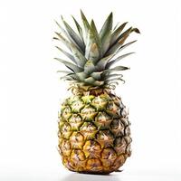 een ananas met een groen blad generatief ai gegenereerd foto