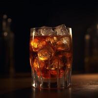 een glas van whisky generatief ai gegenereerd foto