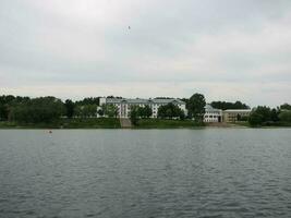 meer naro is landschap van de meer in wit-rusland. foto