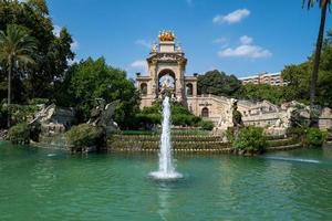 fontein cascade in park ciutadella in barcelona foto