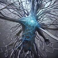 neuron cel model. generatief ai foto