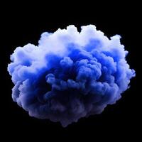 neon blauw en Purper veelkleurig rook bladerdeeg wolk , generatief ai foto