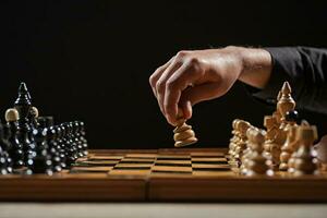 een schaak bord detailopname foto