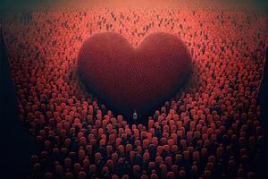 duizend van harten ed liefde Valentijn dag concept illustratie generatief ai foto