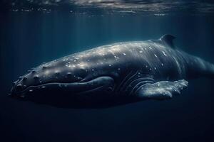 slapen gebochelde walvis illustratie illustratie generatief ai foto