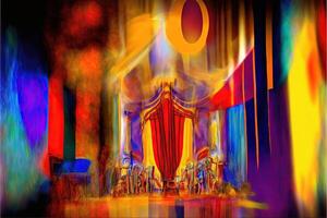 wereld theater dag abstract illustratie generatief ai foto