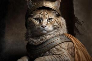 Alexander de Super goed kat net zo beroemd historisch karakter illustratie generatief ai foto