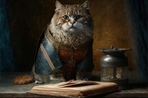 Archimedes kat net zo beroemd historisch karakter illustratie generatief ai foto