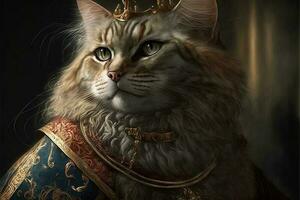 kat net zo catharina de keizerin vrouw van keizer illustratie generatief, ai foto