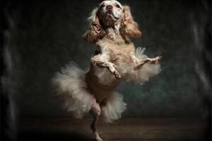 hond ballerina danser corps de ballet illustratie generatief ai foto