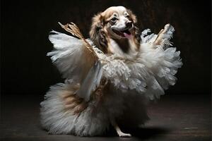 hond ballerina danser corps de ballet illustratie generatief ai foto