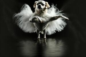 hond ballerina danser corps de ballet illustratie generatief ai foto