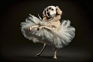 hond ballerina danser corps de ballet illustratie generatief ai foto