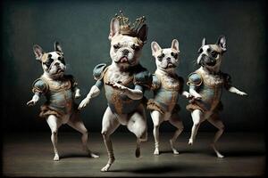 hond ballerina danser corps de ballet illustratie generatief ai foto