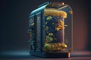 draadloze slim voedsel machine Schepper replicator van de toekomst generatief ai foto