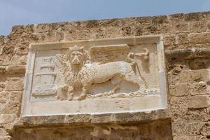 sculptuur van de gevleugelde leeuw van San Marco in Famagusta, Cyprus