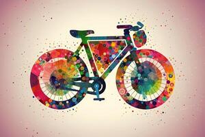 wereld fiets dag abstract illustratie generatief ai foto