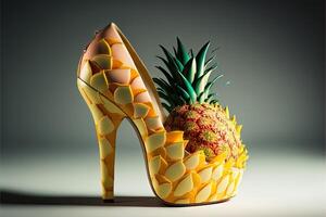 ananas Dames schoenen met hoog hakken generatief ai foto