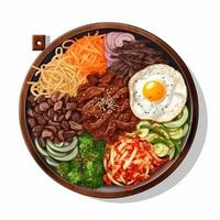 Koreaans rundvlees bulgogi. de vlees gebruikt omvat entrecote of geselecteerd onderdelen van rundvlees. ai gegenereerd foto