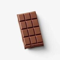 chocola bar Aan wit achtergrond. ai gegenereerd foto